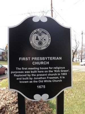 First Presbyterian Church Marker. Click for full size. First Presbyterian Church Marker image. Click for full size.