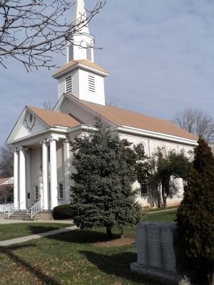 Marker at the First Presbyterian Church of Woodbridge. Click for full size. Marker at the First Presbyterian Church of Woodbridge image. Click for full size.