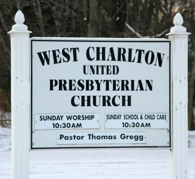The West Charlton United Presbyterian Church Sign image. Click for full size.
