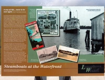 Steamboats at the Waterfront Marker. Click for full size. Steamboats at the Waterfront Marker image. Click for full size.