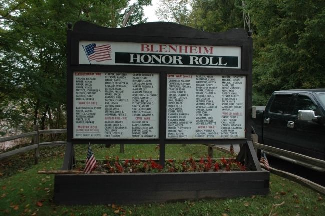 Blenheim Honor Roll image. Click for full size.
