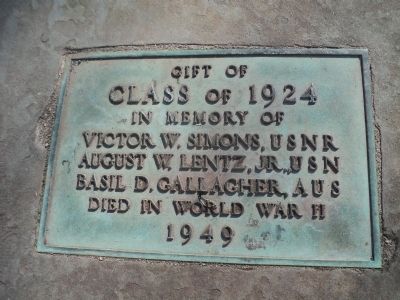 Class of 1924 Memorial Marker image. Click for full size.