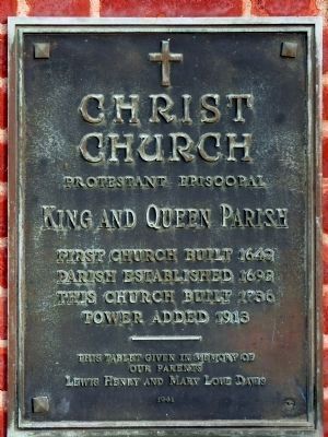 Christ Church Plaque image. Click for full size.
