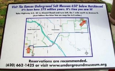 Map to Kansas Underground Salt Museum Marker image. Click for full size.
