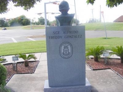 Sgt. Alfredo Freddy Gonzales Memorial (rear) image. Click for full size.
