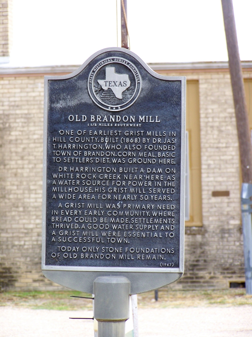 Old Brandon Mill Marker