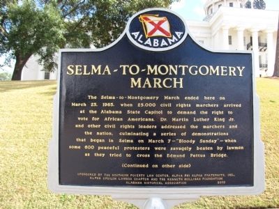 Selma-to-Montgomery March Marker image. Click for full size.