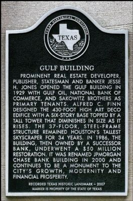 Gulf Building Marker. Click for full size. Gulf Building Marker image. Click for full size.
