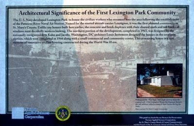 Architectural Significance of the First Lexington Park Community Marker image. Click for full size.