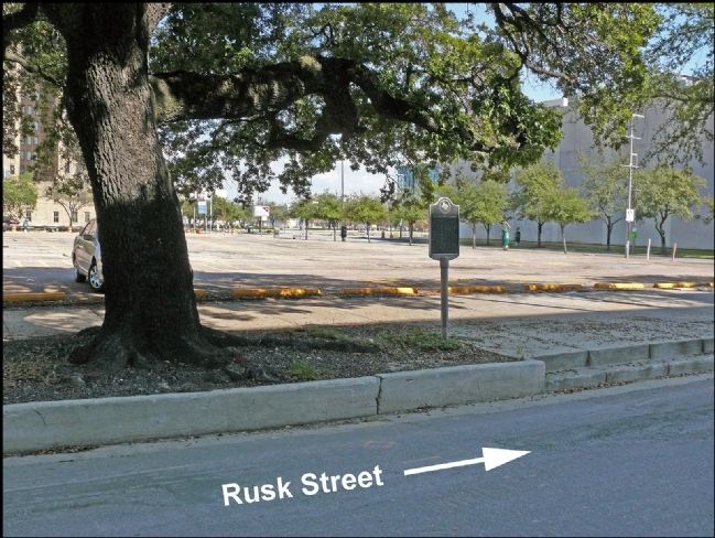 Site of Old Houston Academy Marker - pre-relocation. Click for full size. Site of Old Houston Academy Marker - pre-relocation image. Click for full size.