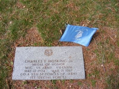 Master Sergeant Charles E. Hosking, Jr. Memorial Marker image. Click for full size.