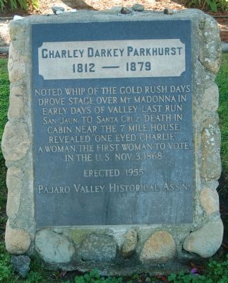 Charley Darkey Parkhurst Marker image. Click for full size.