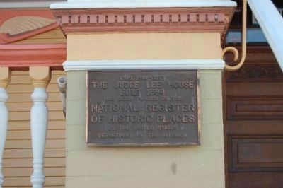 Judge Julius Lee House Marker image. Click for full size.