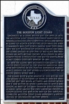 Houston Light Guard Marker image. Click for full size.