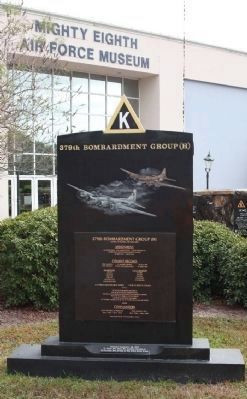 379th Bombardment Group (H) Marker, located at the Mighty Eighth Air Force Museum image. Click for full size.