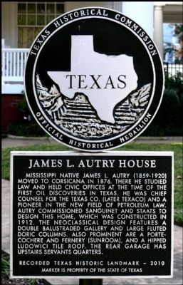 James L. Autry House Marker image. Click for full size.