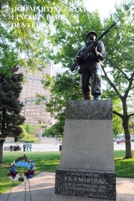 Pvt Joe P. Martinez Statue image. Click for full size.