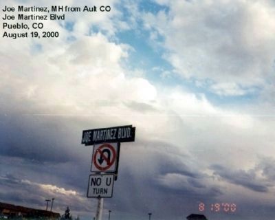 Pvt. Joe Martinez Road Sign in Pueblo, CO. image. Click for full size.