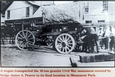 Transporting the Civil War Monument image. Click for full size.