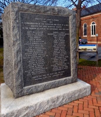 Civil War Monument Marker -- Confederate Side image. Click for full size.