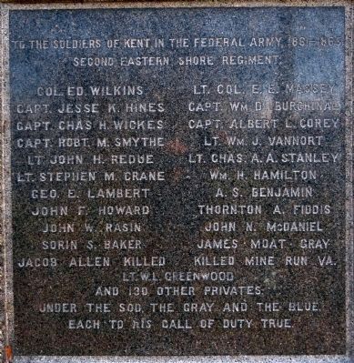 Civil War Monument Marker -- Union Names image. Click for full size.