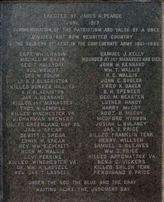 Civil War Monument Marker -- Confederate Names image. Click for full size.