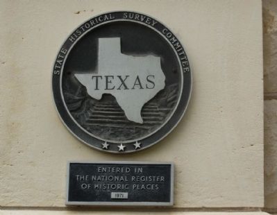 Official Texas State Historical Survey Commission Plate. Click for full size. Official Texas State Historical Survey Commission Plate image. Click for full size.