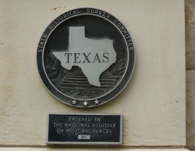 Official Texas State Historical Survey Commission Plate image. Click for full size.