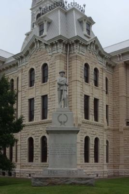 Hill County Courthouse and Confederate Monument, southeast grounds image. Click for full size.