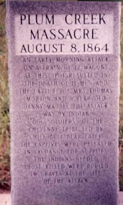 Plum Creek Massacre Site Marker. Click for full size. Plum Creek Massacre Site Marker image. Click for full size.