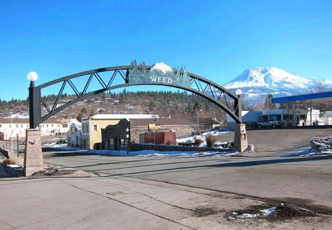 Arch, Gas Station & Mountain, Weed, California: 2013. Click for full size. Arch, Gas Station & Mountain, Weed, California: 2013 image. Click for full size.