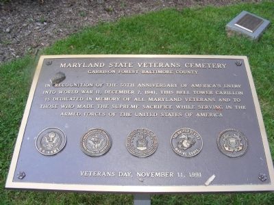 Maryland State Veterans Cemetery Marker. Click for full size. Maryland State Veterans Cemetery Marker image. Click for full size.