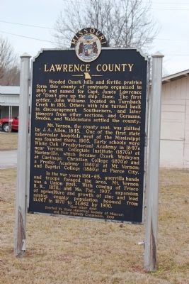 Lawrence County Marker. Click for full size. Lawrence County Marker image. Click for full size.