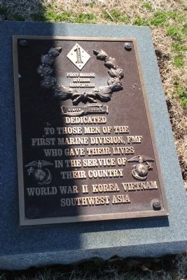 1st Marine Division marker. Click for full size. 1st Marine Division marker image. Click for full size.