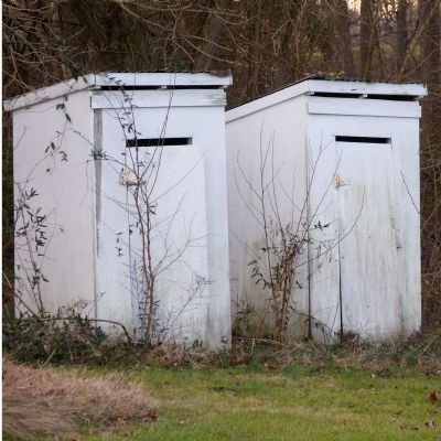 Outhouses at the African American Schoolhouse image. Click for full size.