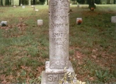 Andrew Jackson Smith Grave site image. Click for full size.
