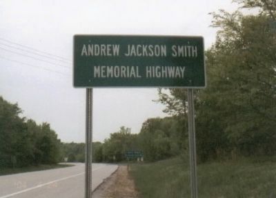 Highway named after Andrew Jackson Smith. image. Click for full size.