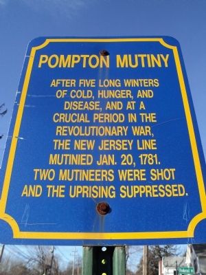 Pompton Mutiny Marker. Click for full size. Pompton Mutiny Marker image. Click for full size.
