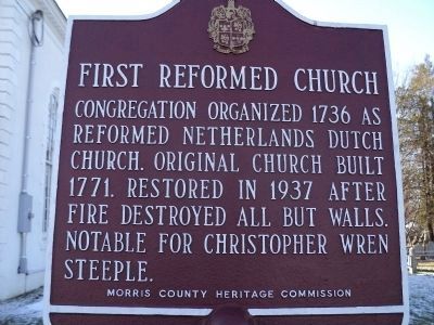 First Reformed Church Marker image. Click for full size.