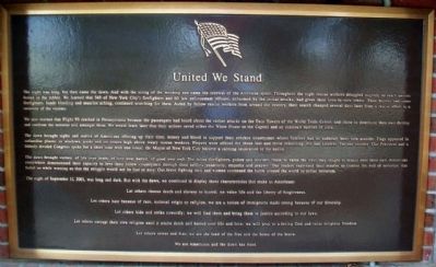 9-11 "United We Stand" Marker image. Click for full size.