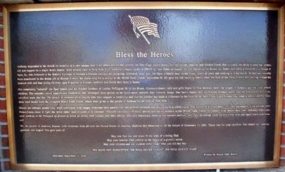 9-11 "Bless the Heroes" Marker image. Click for full size.