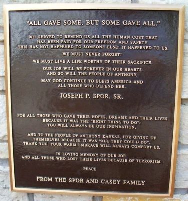 Spor and Casey Family Marker image. Click for full size.