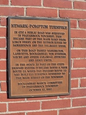 Newark – Pompton Turnpike Marker image. Click for full size.