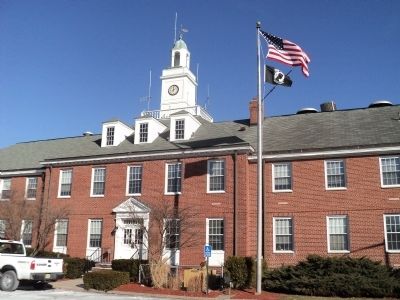 Marker at the Pequannock Municipal Building image. Click for full size.