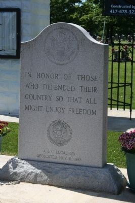 Veterans Memorial Marker. Click for full size. Veterans Memorial Marker image. Click for full size.