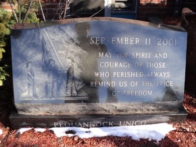 Pompton Plains 9/11 Memorial Marker. Click for full size. Pompton Plains 9/11 Memorial Marker image. Click for full size.