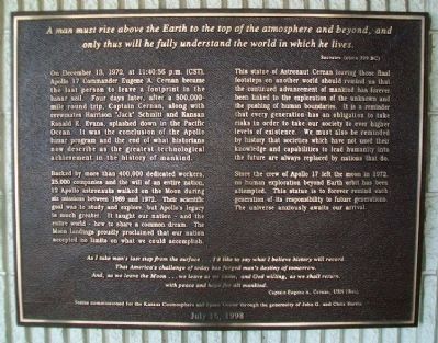 Man's Last Footsteps On The Moon Marker. Click for full size. Man's Last Footsteps On The Moon Marker image. Click for full size.