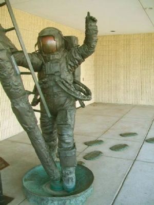 Man's Last Footsteps On The Moon Statue image. Click for full size.