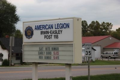American Legion Post 118 sign image. Click for full size.