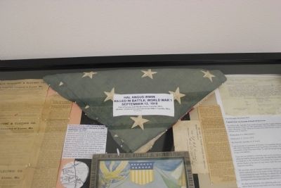 Casket flag for Hal A. Irwin. Click for full size. Casket flag for Hal A. Irwin image. Click for full size.